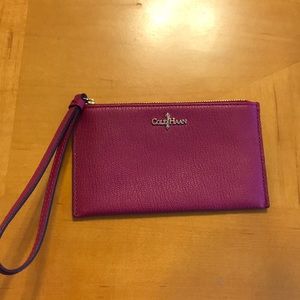 Cole Haan fuchsia wristlet